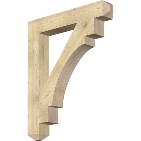 Ekena Millwork Merced Craftsman Rough Sawn Bracket, Douglas Fir, 6"W x 40"D x 48"H BKT06X40X48MRC04RDF